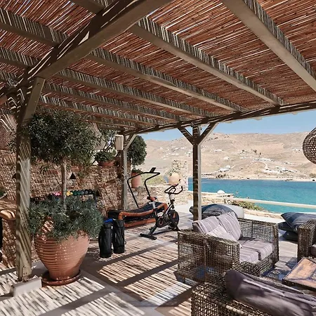 ヴィラ Barbarossa - Elegant Beachfront Retreat With Heated Pool & Outdoor Gym Ftelia (Mykonos)