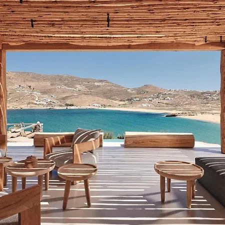 Barbarossa - Elegant Beachfront Retreat With Heated Pool & Outdoor Gym * Ftelia (Mykonos)