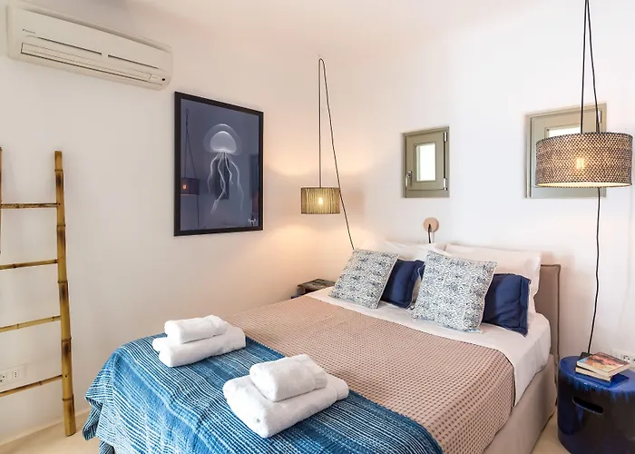 Barbarossa - Elegant Beachfront Retreat With Heated Pool & Outdoor Gym Ftelia (Mykonos)